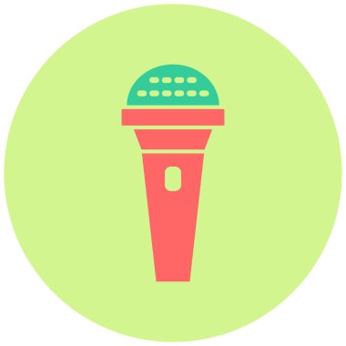 Mikrofon. Web simgesi basit tasarım