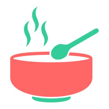 çorba simgesi vektör illüstrasyonu