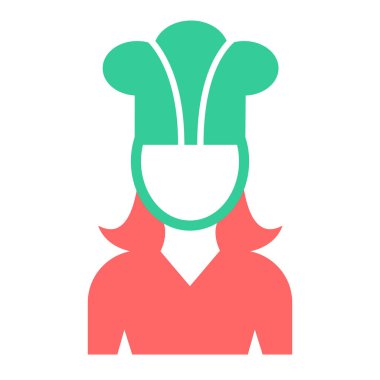 Şef. Web simgesi basit illüstrasyon