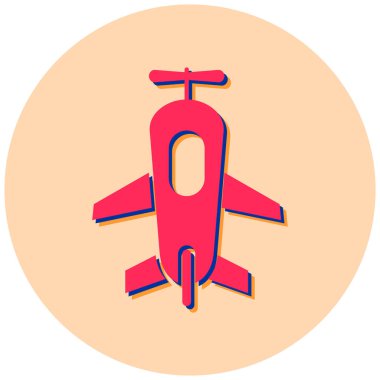 Uçak. Web simgesi basit illüstrasyon