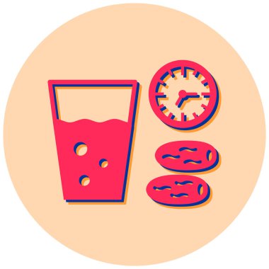 Kahvaltıda. Web simgesi basit tasarım