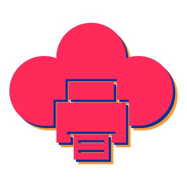 Bulut hesaplama teknolojisi vektör çizimi