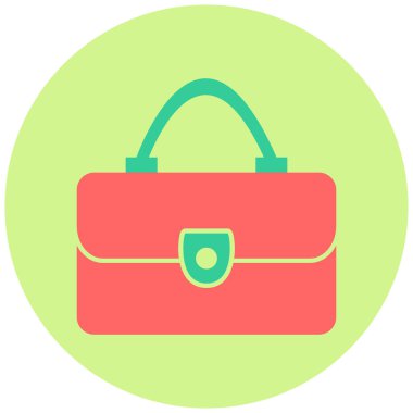 Çanta. Web simgesi basit illüstrasyon