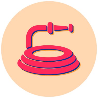 Spor salonu. Web simgesi basit illüstrasyon