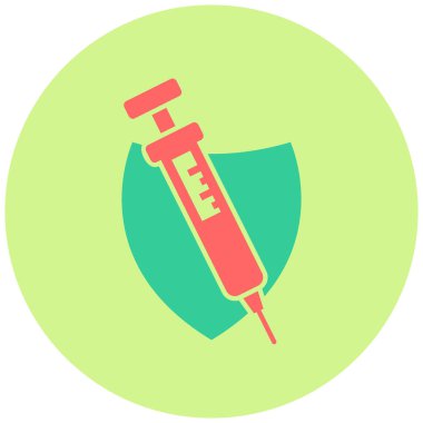 Aşı. Web simgesi basit illüstrasyon