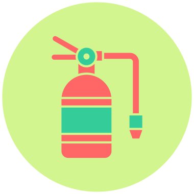 Yangın söndürücüsü. Web simgesi