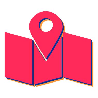 Harita iğne simgesi. vektör illüstrasyonu