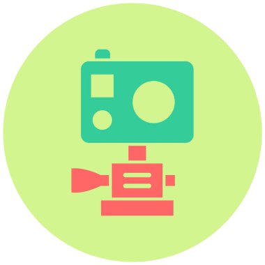 Action kamera modern simgesinin vektör illüstrasyonu 