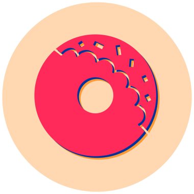 donut. Web simgesi basit illüstrasyon