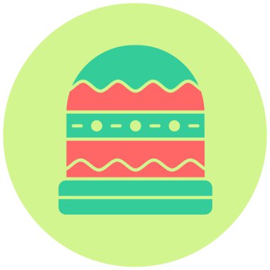 Kış Şapkası. Web simgesi basit illüstrasyon