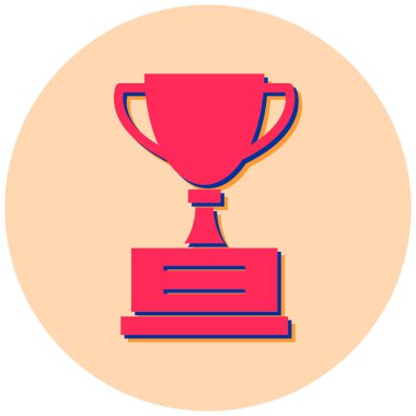 Kupa. Web simgesi basit illüstrasyon