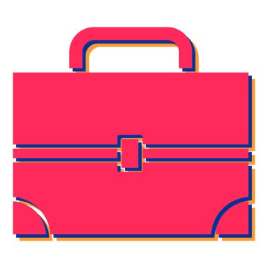 Evrak çantası ikonu. Beyaz arkaplanda izole edilmiş web tasarımı için bavul vektör simgelerinin basit çizimi