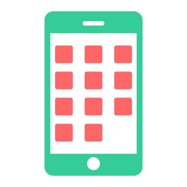 Cep telefonu simgesi, vektör illüstrasyonu