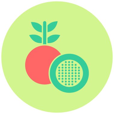 Passion Fruit vektör düz simgesi