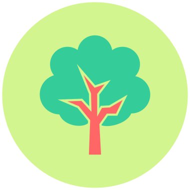 Ağaç. Web simgesi basit illüstrasyon