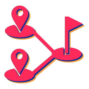 Konum pin ikonu vektör illüstrasyon tasarımı ile harita işaretleyici