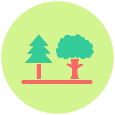 Ağaç. Web simgesi basit illüstrasyon