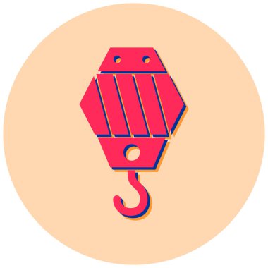 Vinç kancası ikonu. vektör illüstrasyonu