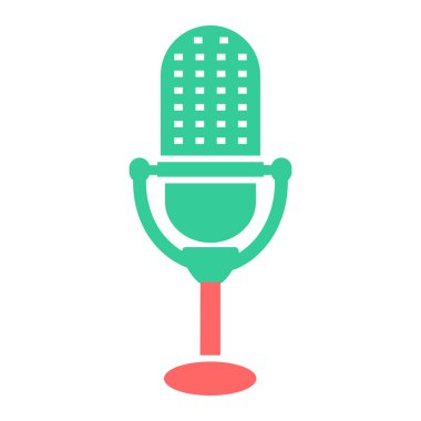mikrofon simgesi vektör illüstrasyonu