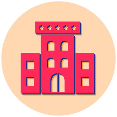 Bina. Web simgesi basit illüstrasyon