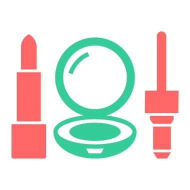 makyaj vektörü simgesi düz simge