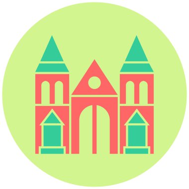 Şato. Web simgesi basit illüstrasyon