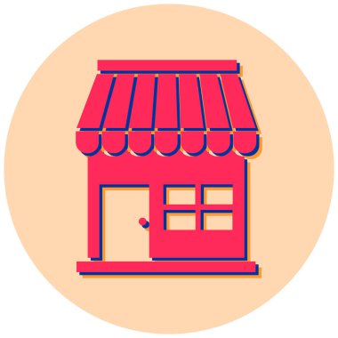 Dükkan. Web simgesi basit illüstrasyon