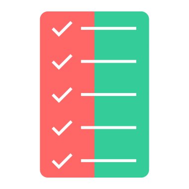 Kontrol listesi. Web simgesi basit illüstrasyon