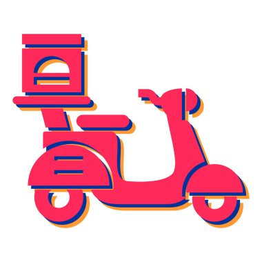 Scooter dağıtım hizmeti vektör çizimi