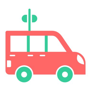 Otobüs. Web simgesi basit tasarım