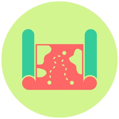 harita simgesi, basit tasarım vektör çizimi