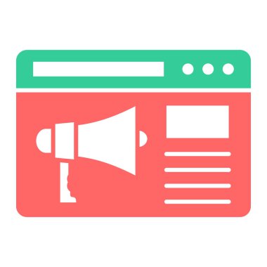 seo düz vektör simgesi