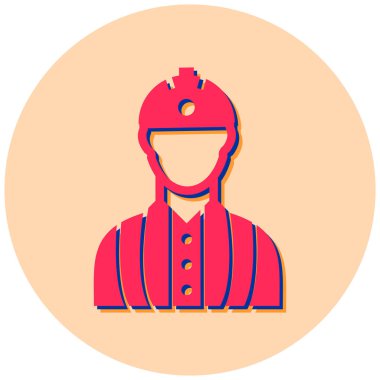 İtfaiyeci ikonu. Web için işçi vektör simgelerinin basit çizimi