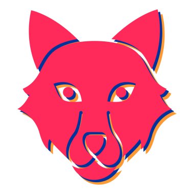 kedi yüzü, illüstrasyon, beyaz arkaplanda vektör.