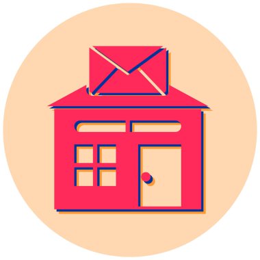 Posta kutusu. Web simgesi basit illüstrasyon