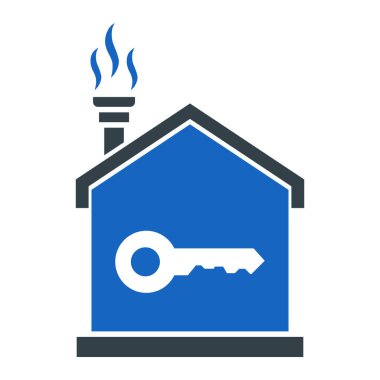 ev anahtarı ikon vektör illüstrasyonu