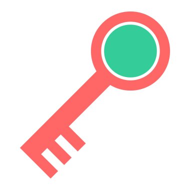 anahtar vektör düz renk simgesi