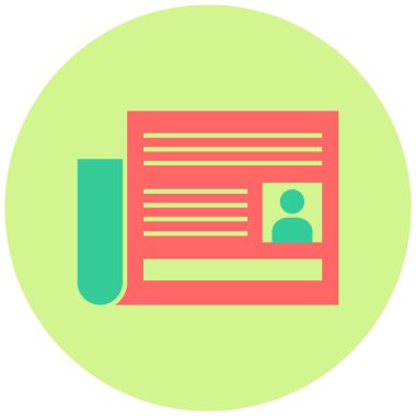 Gazete ikonu. Basit resimleme