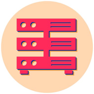 Sunucu. Web simgesi basit illüstrasyon