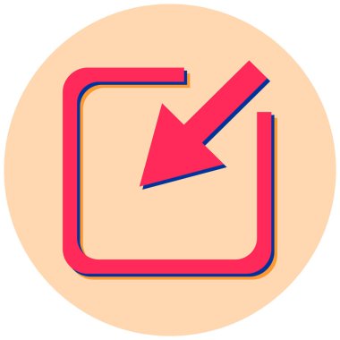 Ok. Web simgesi basit illüstrasyon