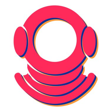 Astronot ve uzay simgesinin vektör çizimi