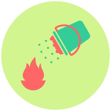 Kovayı ateşle. Web simgesi basit illüstrasyon