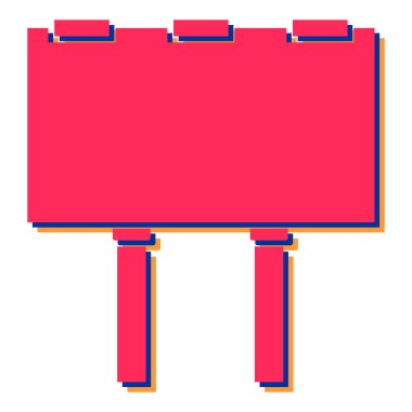 Beyaz arkaplanda boş ilan panosu