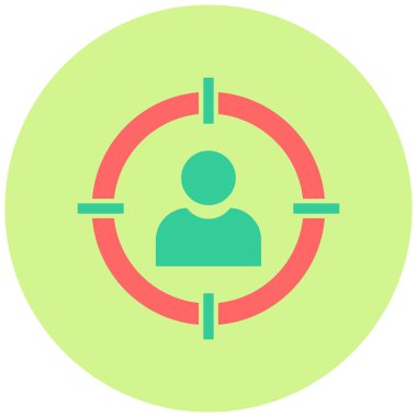 Hedef. Web simgesi basit illüstrasyon