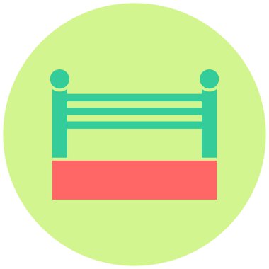 Boks ringi simgesi, basit tasarım vektörü illüstrasyonu