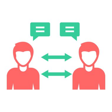 İnsanlar iletişim simge vektör çizim