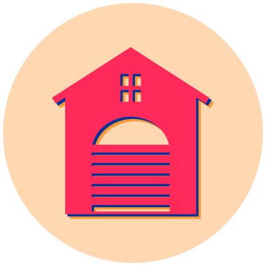 Ev. Web simgesi basit illüstrasyon