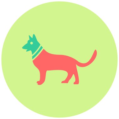 Ordu köpeği düz simgesi, vektör illüstrasyonu