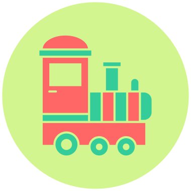 tren. Web simgesi basit illüstrasyon