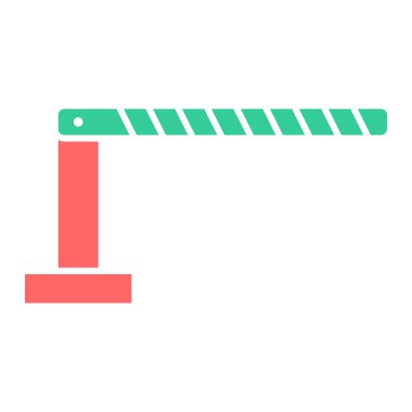 Web ve mobil uygulama tasarımınız için beyaz arkaplanda izole edilmiş bariyer simgesi vektörü, yol logosu kavramı